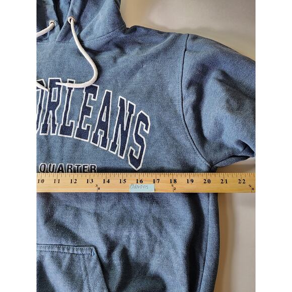 NEW ORLEANS French Quarter Blue Heavy Active Pullover Hoodie SZ M - Picture 6 of 10